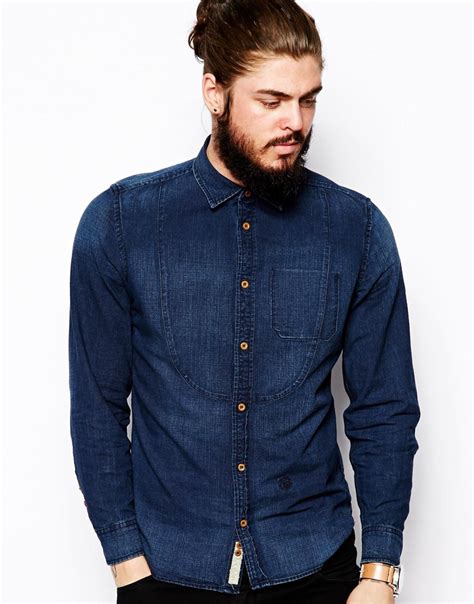 long sleeve denim shirts.